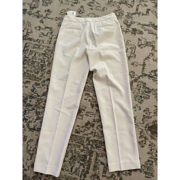 Anne Klein AK  Womens 4 Straight Leg Pant White Cropped - Picture 3 of 9